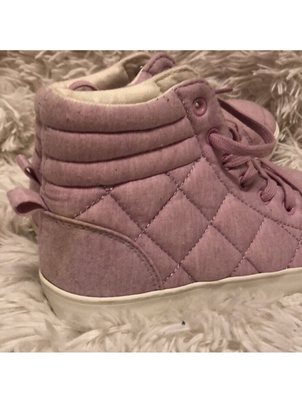 Old navy dusty rose quilted high top sneakers 3 - Picture 5 of 5